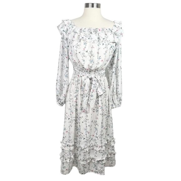 Tularosa Brooklyn Dress in Ivory Vine Floral - Picture 2 of 14